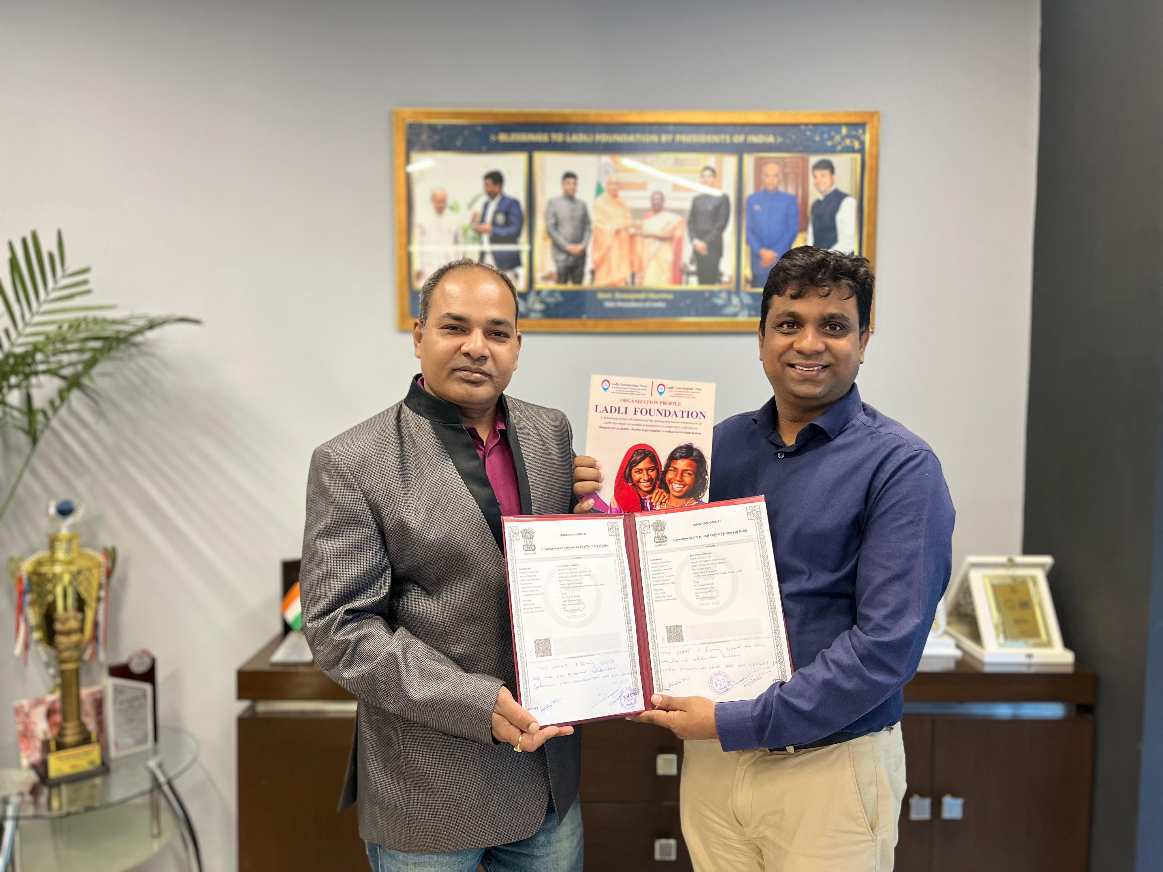 Ladli Foundation Joins Forces with NYC Ventures to Empower One Million Students Providing Educational Platforms